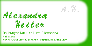 alexandra weiler business card